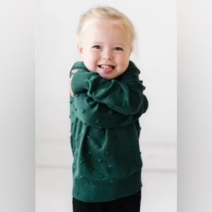 Little Sleepies Emerald Green Pom Pom Sweater - Play by LS (Unisex)